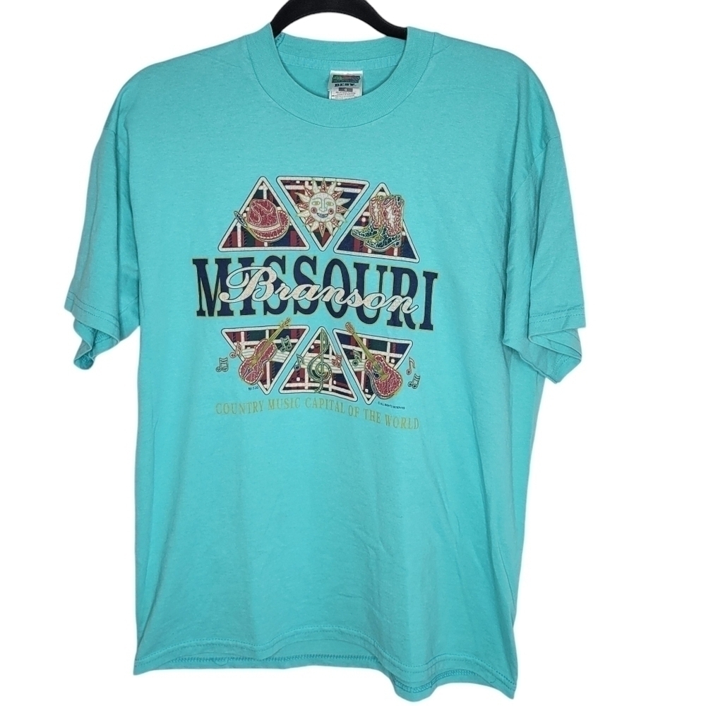 Vintage 90s Branson Missouri Country Music Capital of the World T-Shirt in Teal